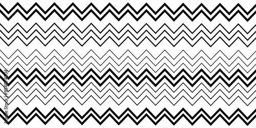 Zigzag lines seamless vector pattern. Regular zigzag texture. Geometric classic fashion ornament