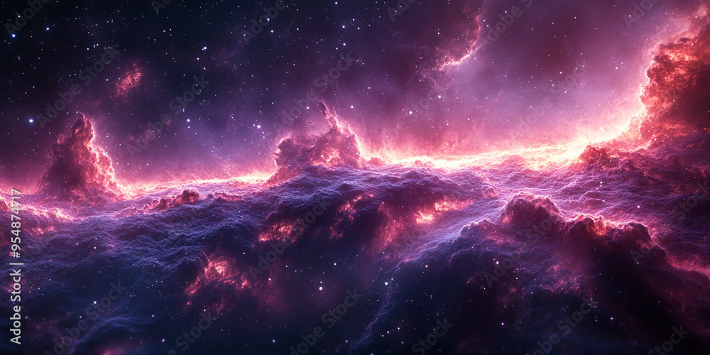 Obraz premium purple energy in outer space