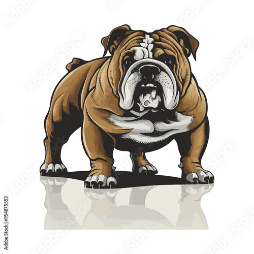 english bulldog sitting on the floor