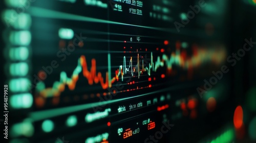 A close-up of an oscilloscope screen displaying fluctuating electrical waves, highlighting the intricate patterns and real-time data.