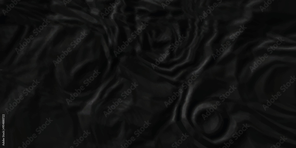 Fototapeta premium Dark black crumpled paper texture background. black crumpled and top view textures can be used for background of text or any contents.