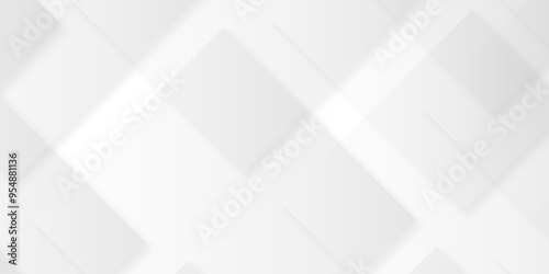 abstract modern geometric and creative concept with white boxes in white background. soft gray paper stripes as tiles formless volumetric pattern paper texture design. 3d rendering.