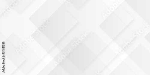 abstract modern geometric and creative concept with white boxes in white background. soft gray paper stripes as tiles formless volumetric pattern paper texture design. 3d rendering.