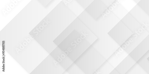 abstract modern geometric and creative concept with white boxes in white background. soft gray paper stripes as tiles formless volumetric pattern paper texture design. 3d rendering.