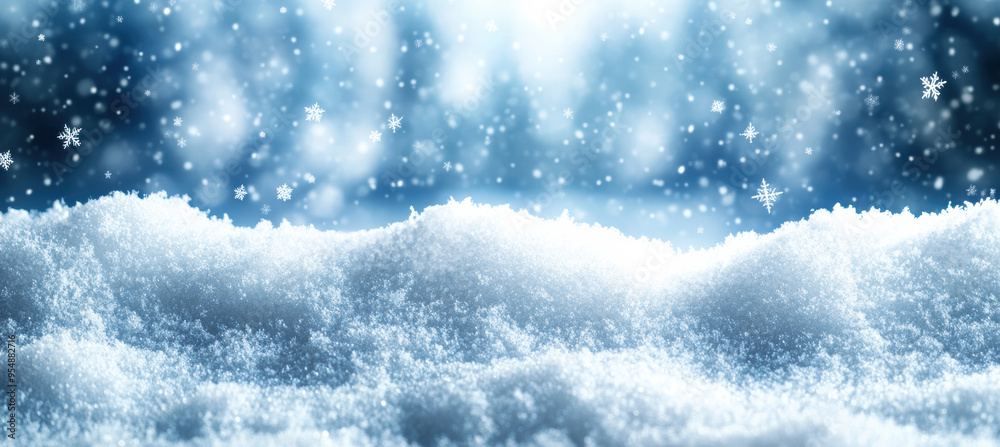 Beautiful winter background with snow and forest Beautiful winter background with snow and forest