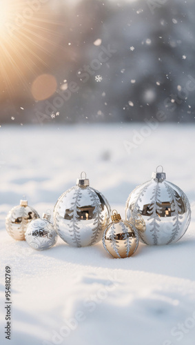 Christmas, background, copy space, Generative AI