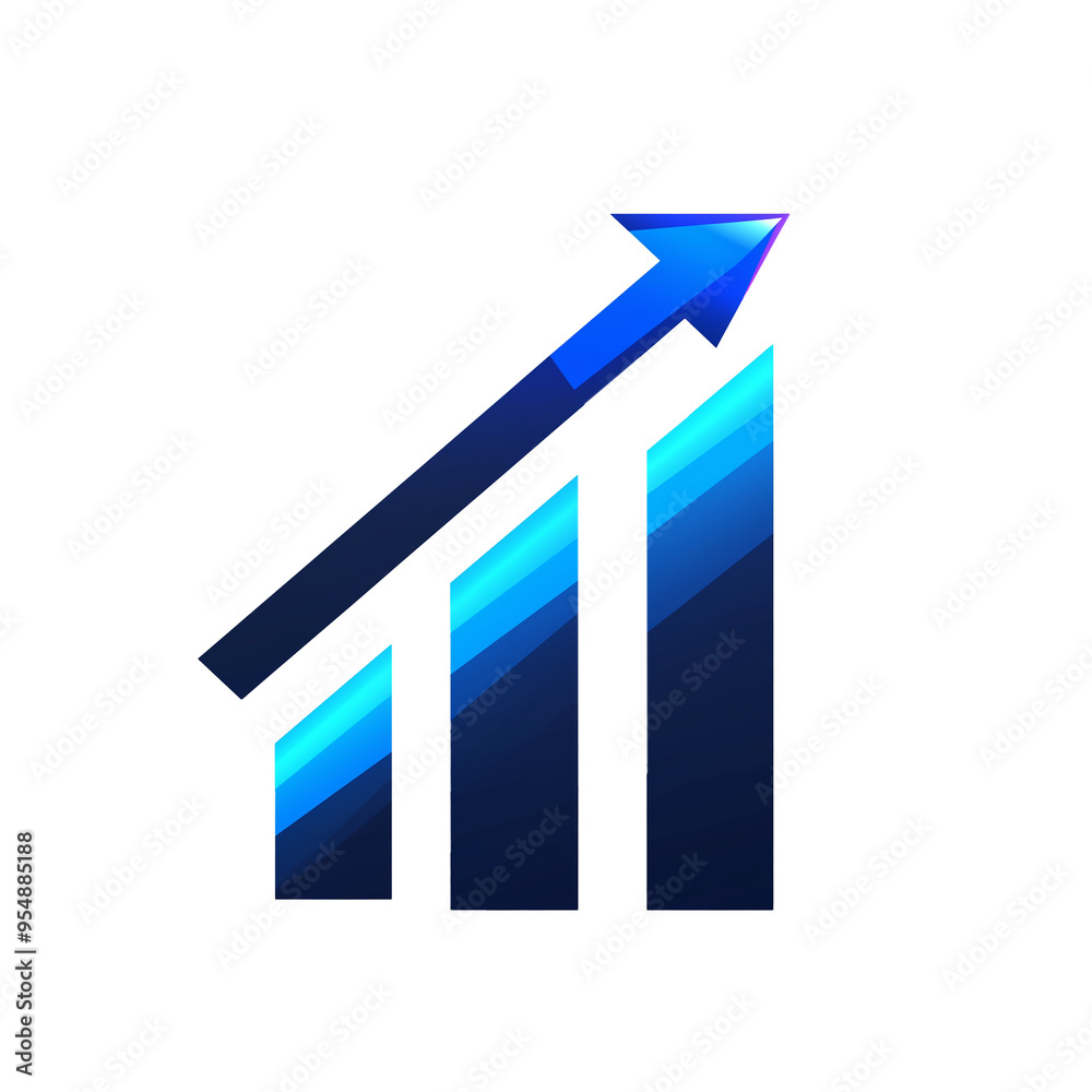 Illustration of a logo that represents an upward trend Illustration of a logo that represents an upward trend