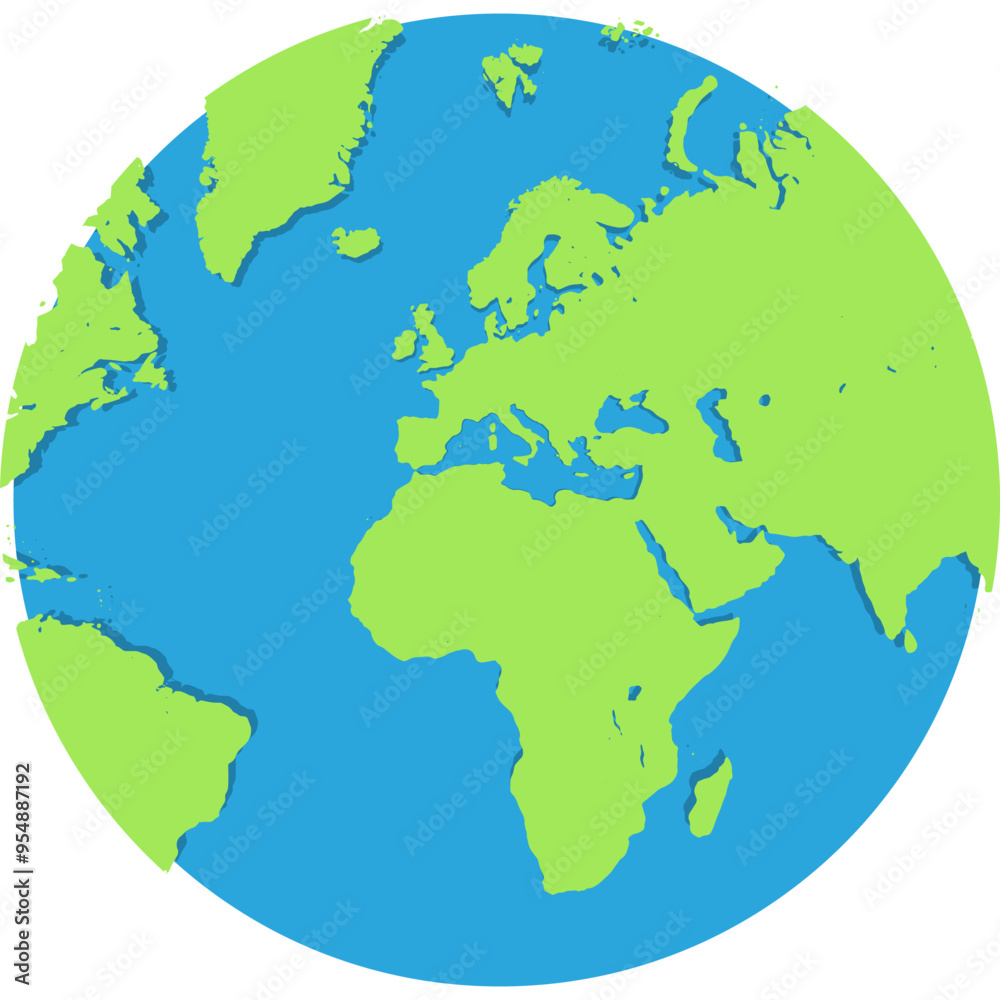 Planet Earth, Globe Earth Vector Illustration Planet Earth, Globe Earth Vector Illustration