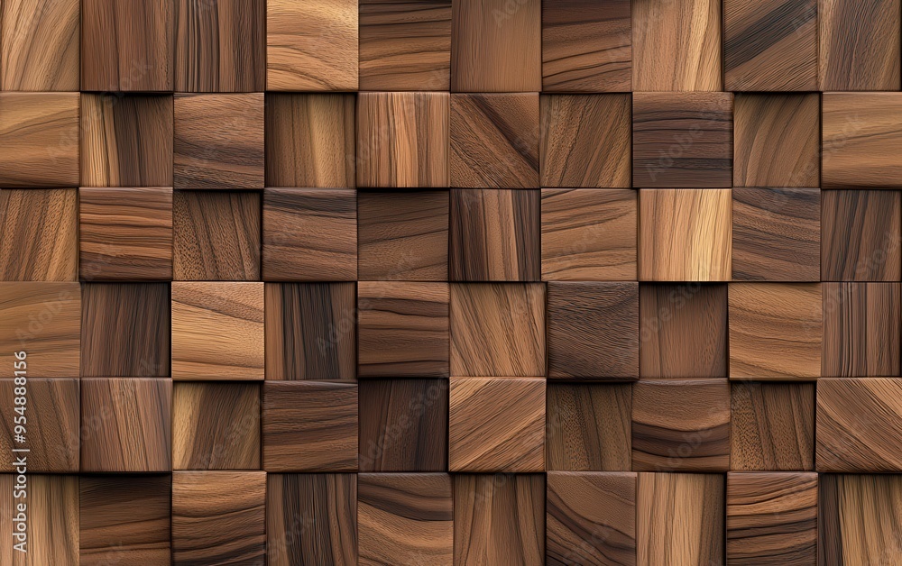 Seamless Brown Wooden Tiles Pattern - Wall Decor, Texture, Background, 3D Rendering Seamless Brown Wooden Tiles Pattern - Wall Decor, Texture, Background, 3D Rendering