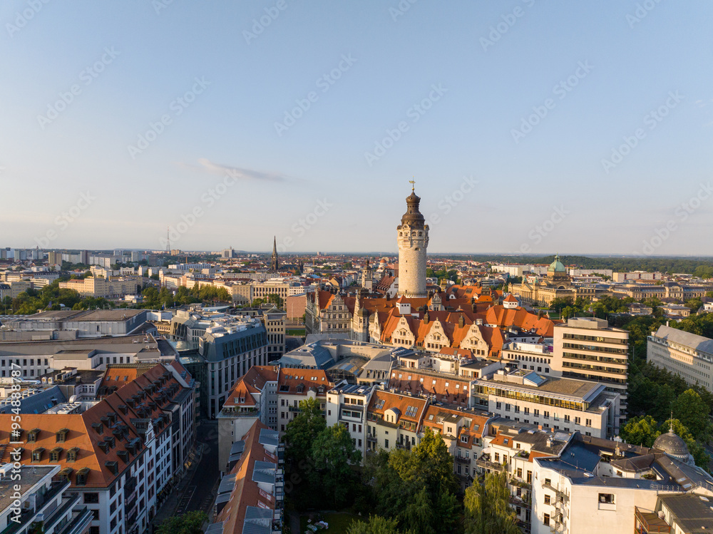 Naklejka premium Center of Leipzig in Germany | Zentrum von Leipzig