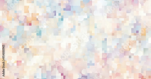 A soft, abstract background featuring a blend of pastel colors and blurred shapes, suitable for design or artistic use.