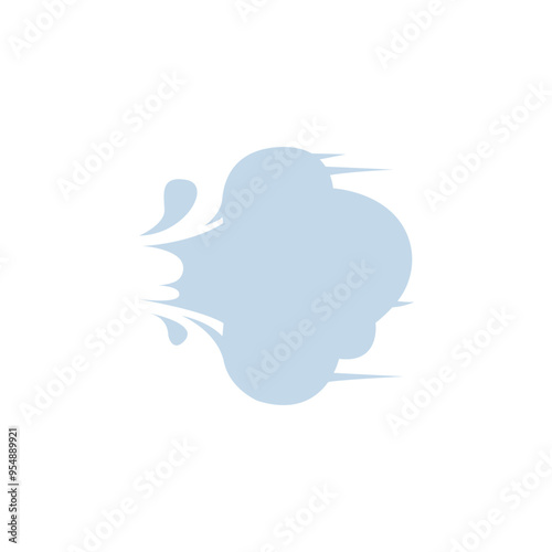 Dashing Away gust of air vector emoji illustration