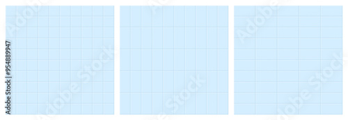 Collection of blue tile design for wall and floor in kitchen, bathroom, toilet and living room. Clean square ceramic tiled grid pattern nested vertically and horizontally. Vector illustration
