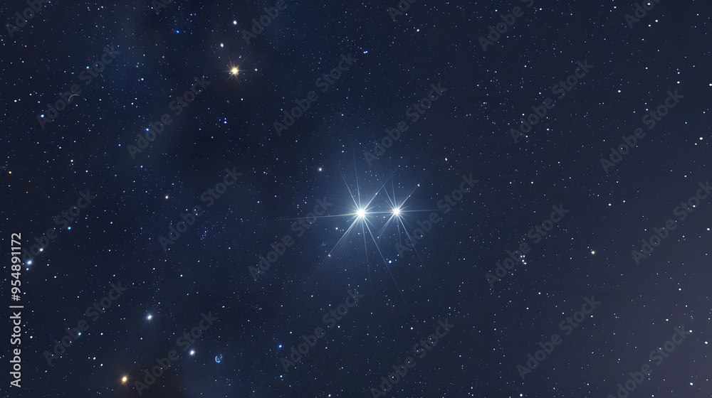 Obraz premium The constellation of Canis Major featuring the bright star Sirius.