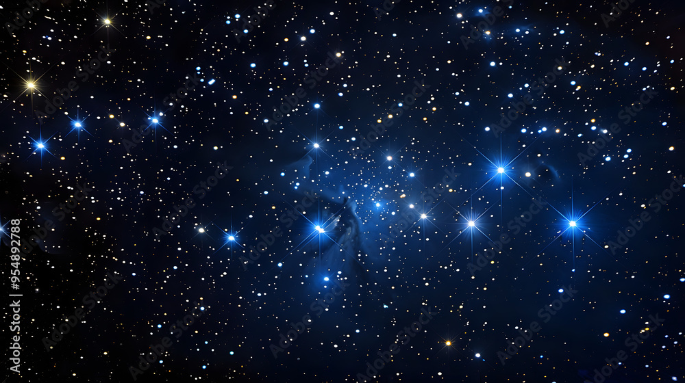 Fototapeta premium The constellation of Hercules sparkling in the night sky.