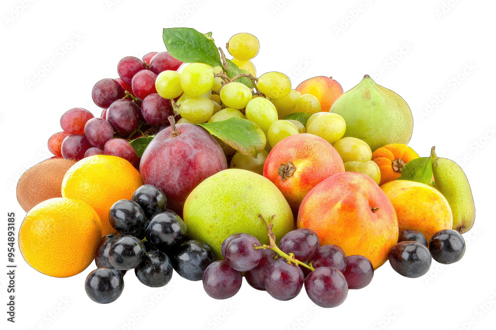 A vibrant assortment of fresh fruits including grapes, peaches, pears, and oranges, perfect for healthy living and nutrition. A vibrant assortment of fresh fruits including grapes, peaches, pears, and oranges, perfect for healthy living and nutrition.