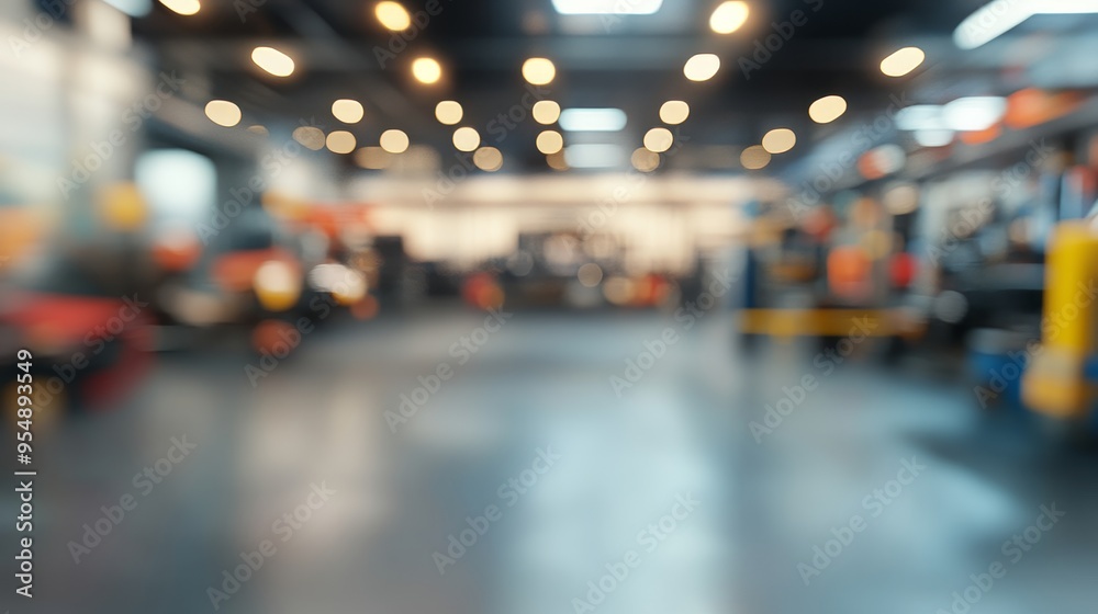 custom made wallpaper toronto digitalA blurred industrial workspace with machinery and equipment, suggesting a busy operational environment.