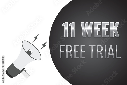 11 week free trial banner design. 11 weeks free banner background
