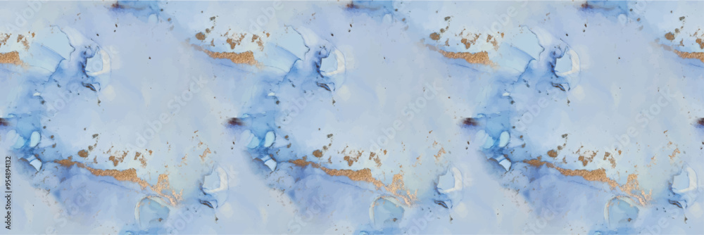 Obraz premium Luxury Canvas. Vector Abstract Template. Green Marble Watercolor. Marble Vector Ink. Blue Geode Seamless Repeat. Foil Gradient Background. Water Color Background. Gold Ink Paint. Shiny Alcohol Ink.