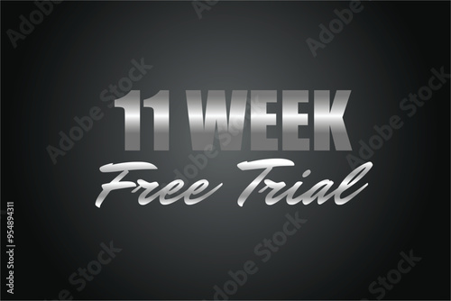 11 week free trial banner design. 11 weeks free banner background
