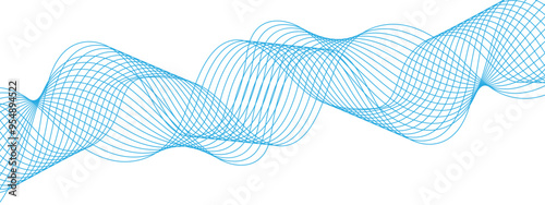 Abstract colorful modern stream wave line transparent background. Curved wavy lines tech futuristic motion background. Vector Illustration of the pattern of lines