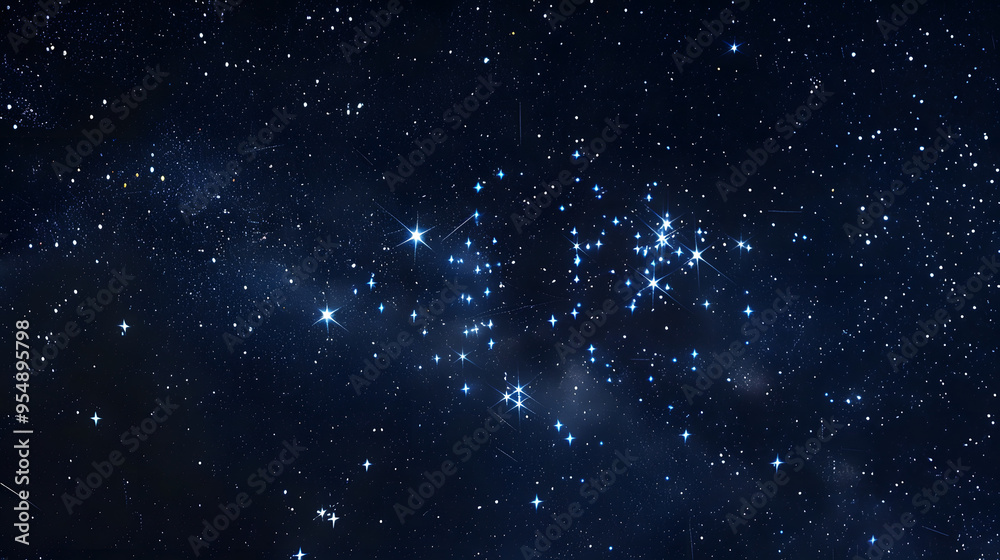 Fototapeta premium The majestic constellation of Ursa Major glowing brightly in the night sky.