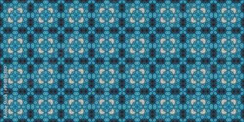 seamless carpet pattern. Kaleidoscope art texture