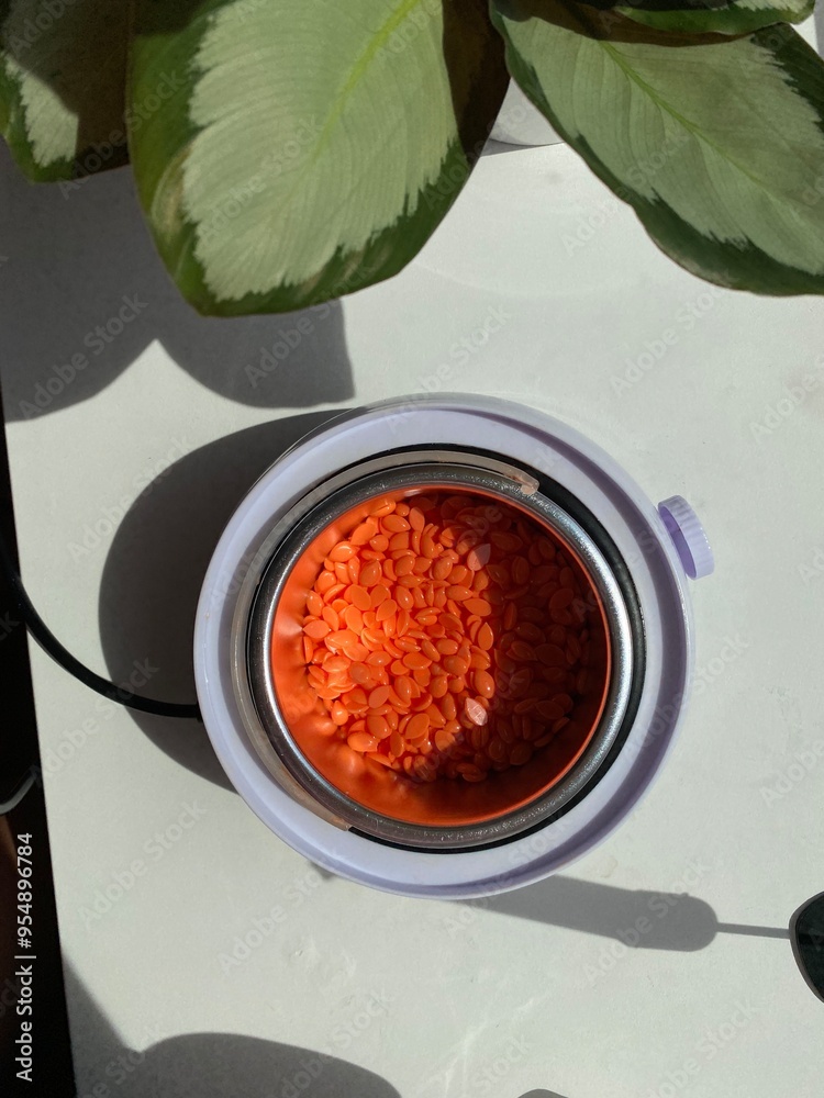 depilation wax orange drops in wax warmer depilation wax orange drops in wax warmer