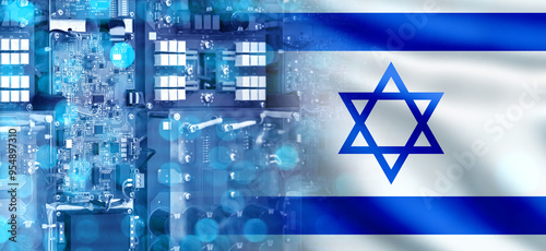 Cyber board with Israel fla...