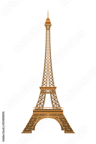 Eiffel tower Paris France drawing in vector