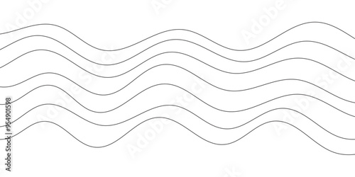 The Interplay of Flowing Vector Curves and Abstract Lines in a Mesmerizing Wave-Like Stroke Pattern