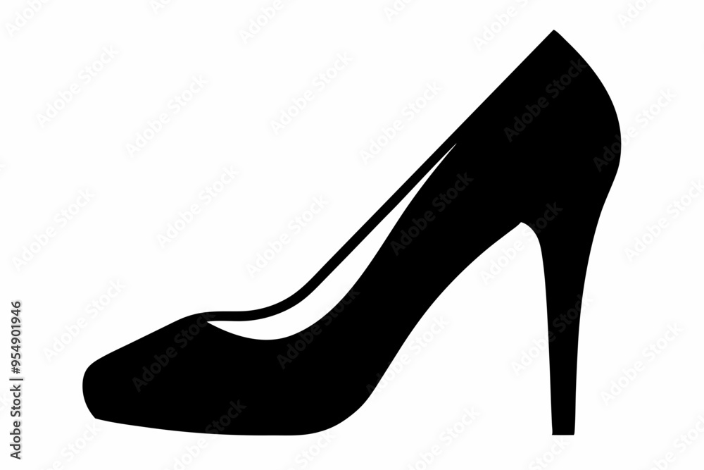 shoe high heel vector silhouette, woman high heel icon shoe high heel vector silhouette, woman high heel icon