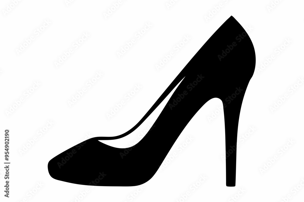shoe high heel vector silhouette, woman high heel icon shoe high heel vector silhouette, woman high heel icon