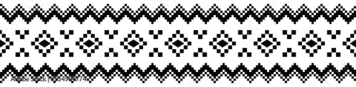 Ethnic border ornament. Geometric ethnic oriental seamless pattern. Stripe vector illustration. Native American Mexican African Indian tribal style. Design border, textile, fabric, clothing, carpet.