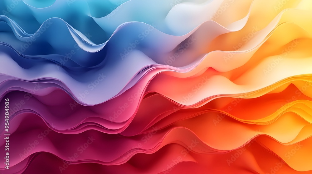 Mesmerizing Digital Art with Smooth Secondary Color Gradients