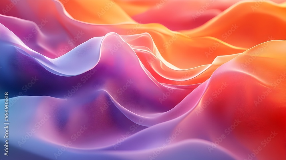 Obraz premium Mesmerizing Tertiary Color Blend A Captivating 3D Rendered Digital Gradient