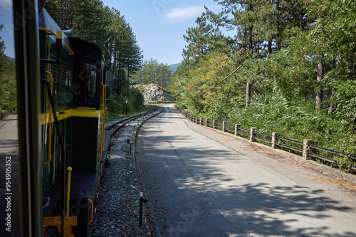 Vintage Locomotive Ride, Summer Trip Through Mountain Views