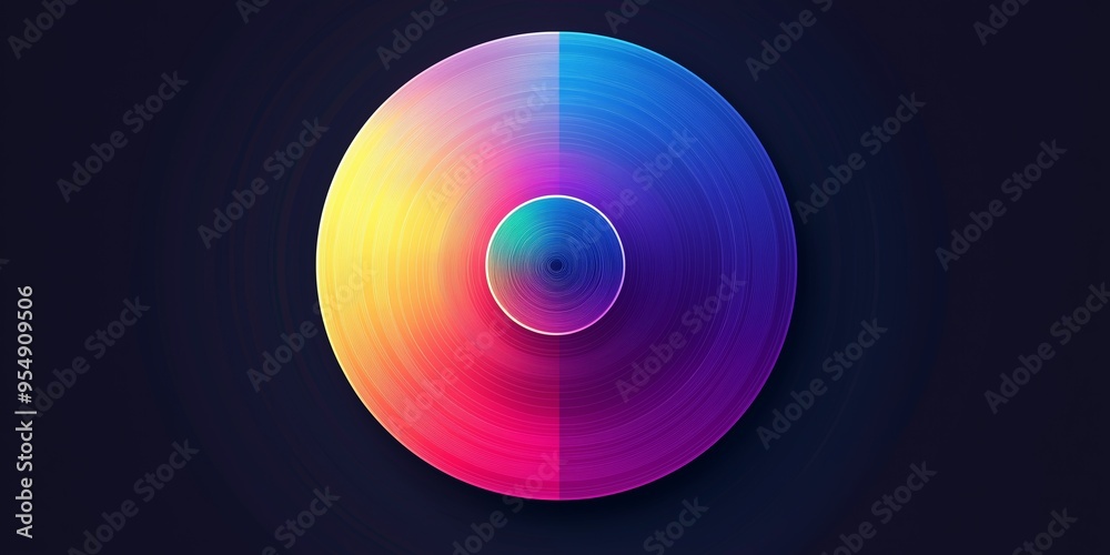 A colorful circle with a black background. The circle is a representation of a rainbow. The colors are bright and vibrant, and the circle is the center of attention. Concept of joy and happiness A colorful circle with a black background. The circle is a representation of a rainbow. The colors are bright and vibrant, and the circle is the center of attention. Concept of joy and happiness