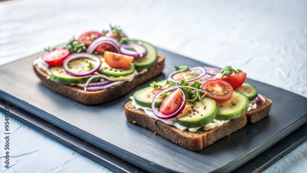 fresh vegetarian open sandwiches fresh vegetarian open sandwiches