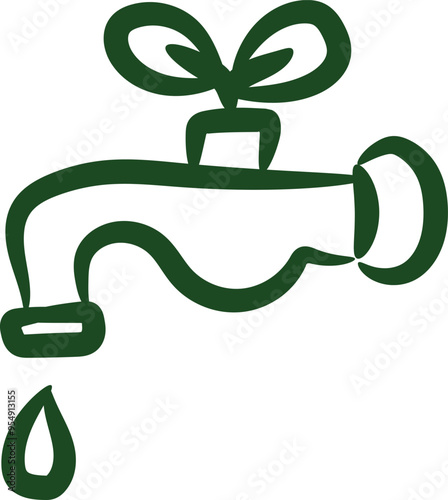 Water tap icon, World Environment Day vector