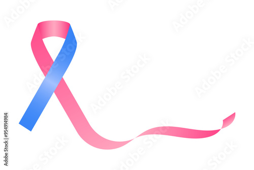 Vector illustration of Pregnancy and infant loss awareness ribbon on transparent background