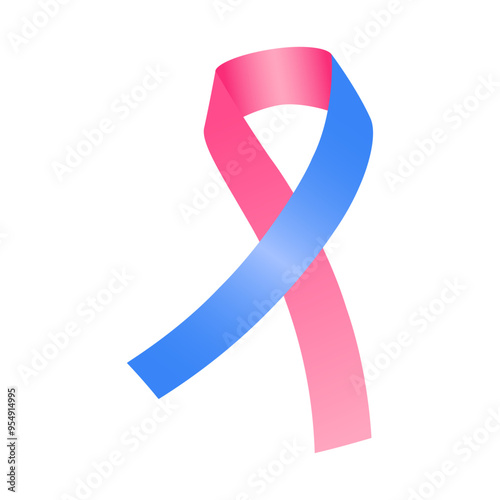 Vector illustration of Pregnancy and infant loss awareness ribbon on transparent background