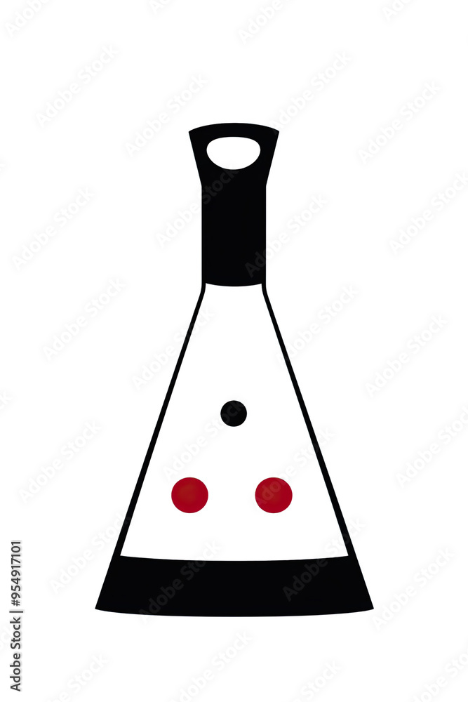 A simple illustration of a laboratory flask, featuring bold colors and a clean design, perfect for science and education themes. A simple illustration of a laboratory flask, featuring bold colors and a clean design, perfect for science and education themes.