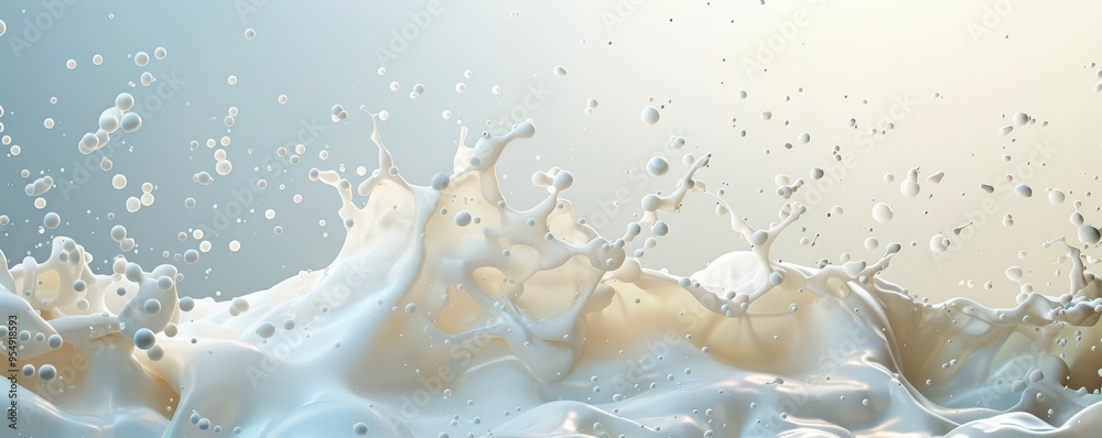 Artistic illustration of flowing blue and white waves resembling ocean foam. Free copy space for text. Artistic illustration of flowing blue and white waves resembling ocean foam. Free copy space for text.