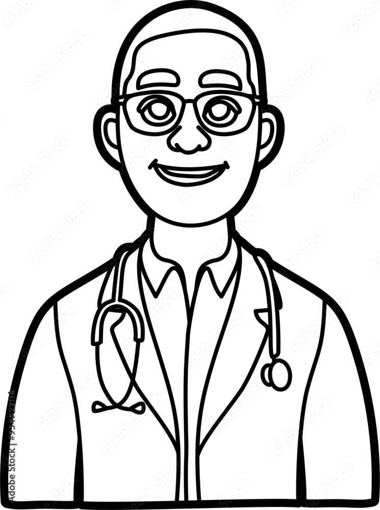 Male doctor mascot logo vector illustration Male doctor mascot logo vector illustration