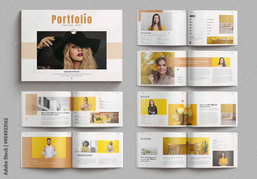 Portfolio Magazine Template Stock Template | Adobe Stock