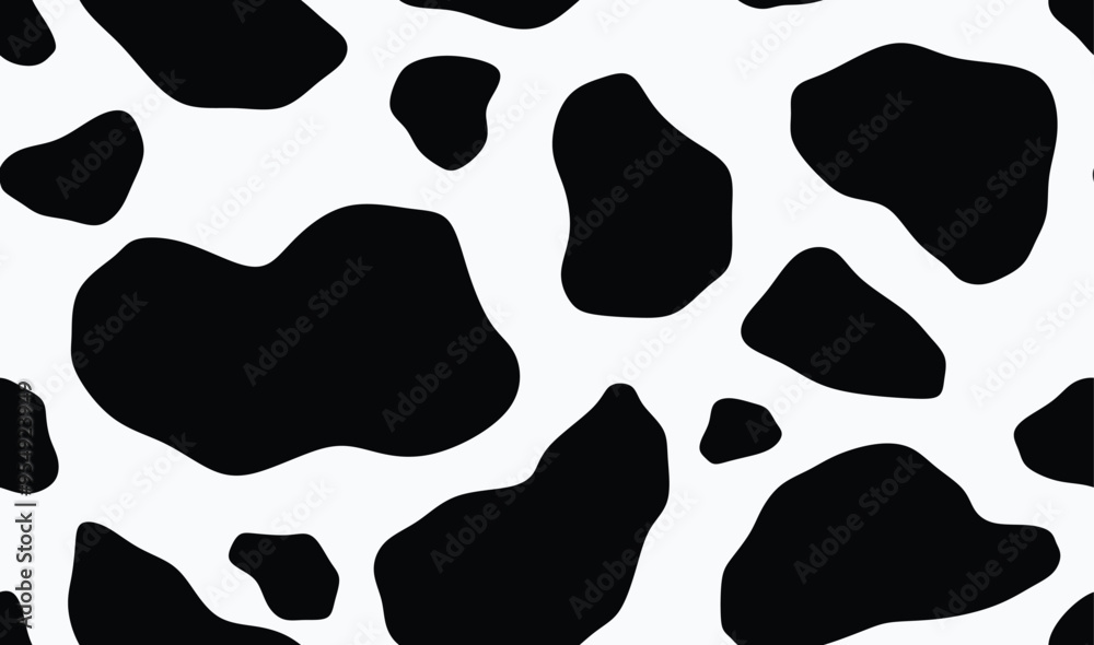 Cow skin texture seamless pattern. black and white cow background. Cow skin texture seamless pattern. black and white cow background.