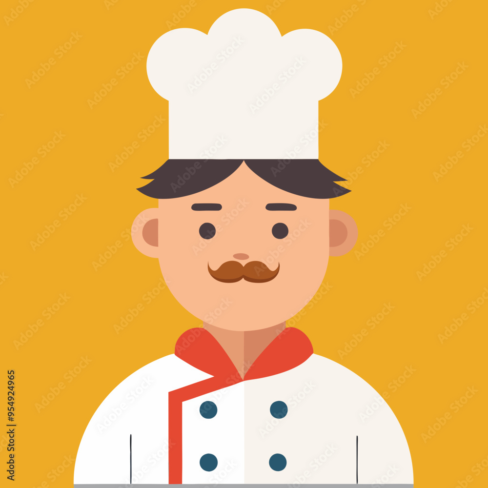 vector illustration of chef cook