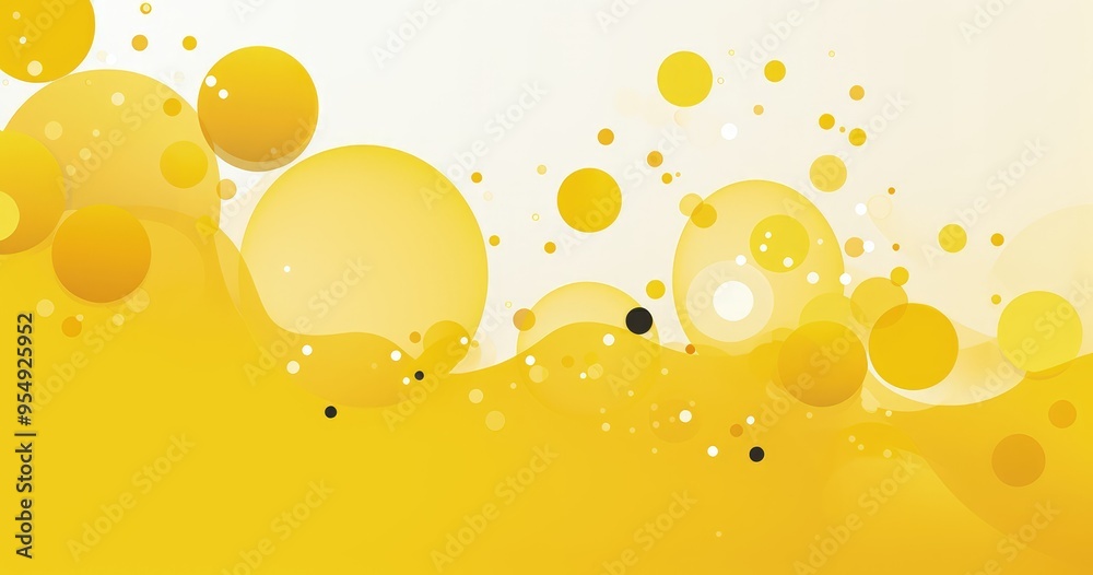 A vibrant abstract design featuring yellow bubbles and fluid shapes, ideal for backgrounds or graphic projects. A vibrant abstract design featuring yellow bubbles and fluid shapes, ideal for backgrounds or graphic projects.