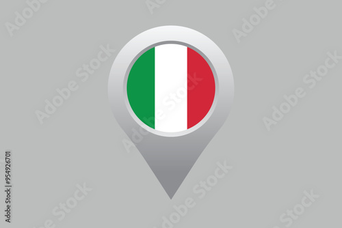 Free Download Italy flag with location sign, Vector flag of Italy, italian flag, vector illustration
 - GFXLoad